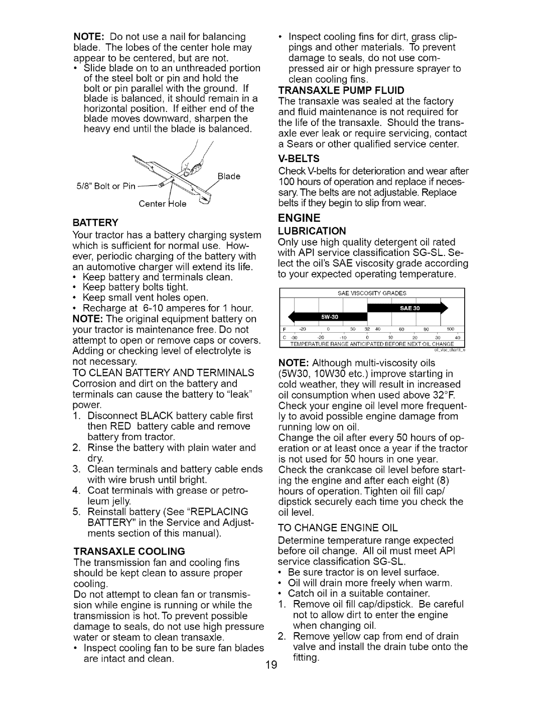 Craftsman 917.2754 owner manual Battery 