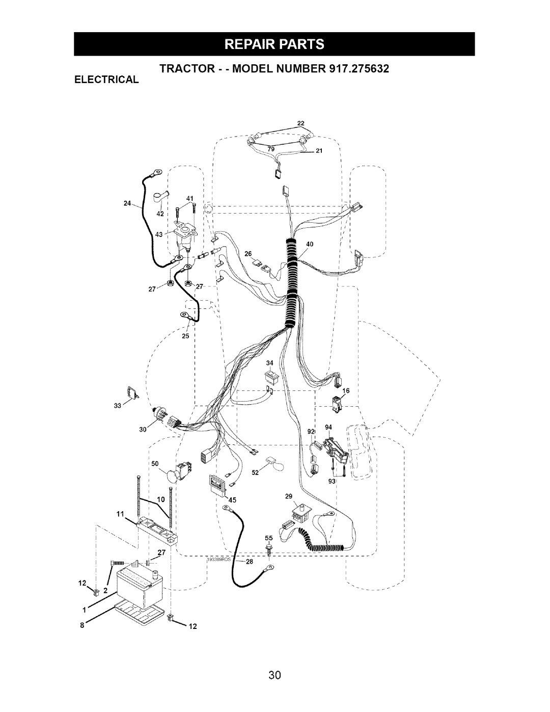 Craftsman 917.275632 manual Electrical 