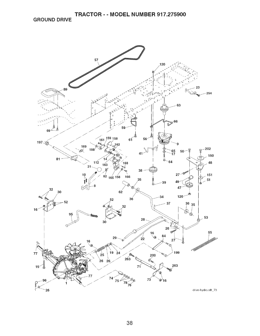 Craftsman 917.2759 manual Ground Drive Tractor . . Model Number 