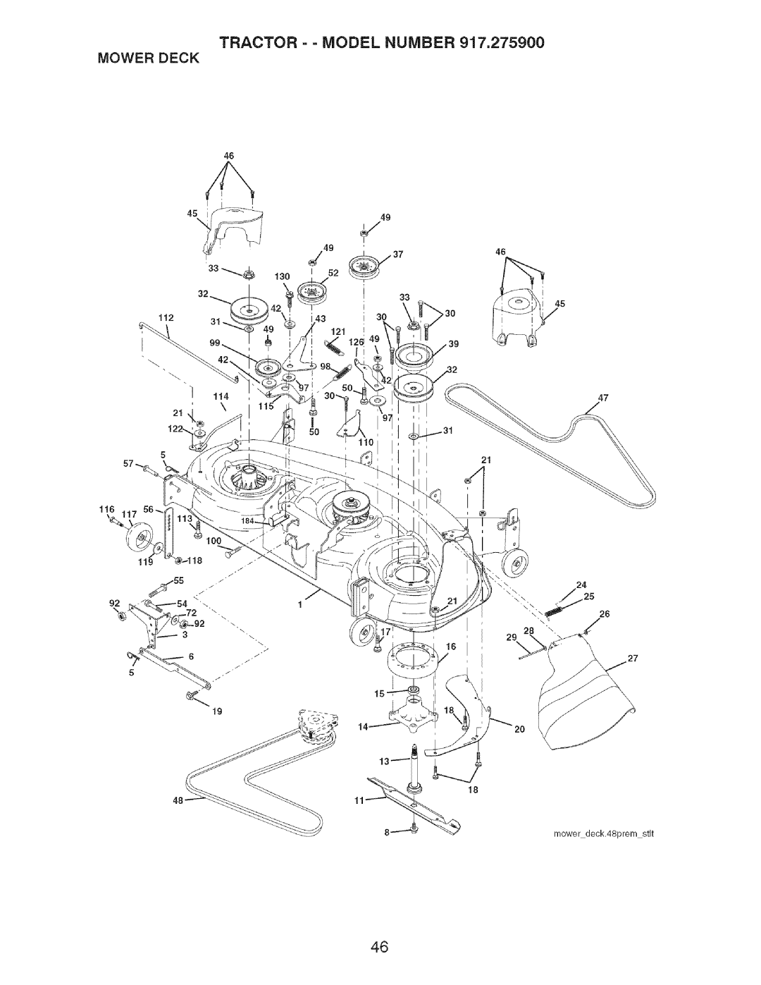 Craftsman 917.2759 manual Mower Deck 