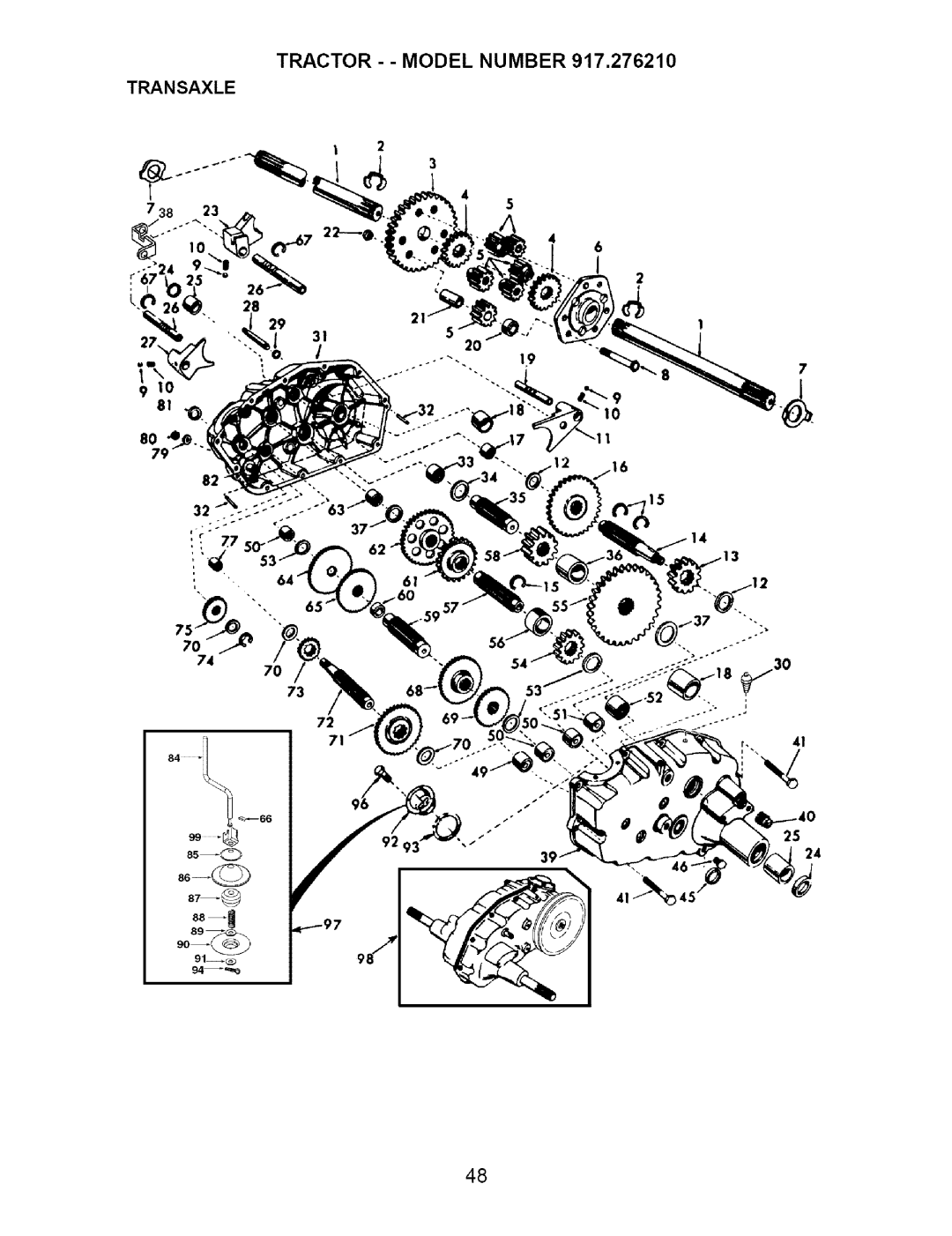 Craftsman 917.27621 manual Transaxle 