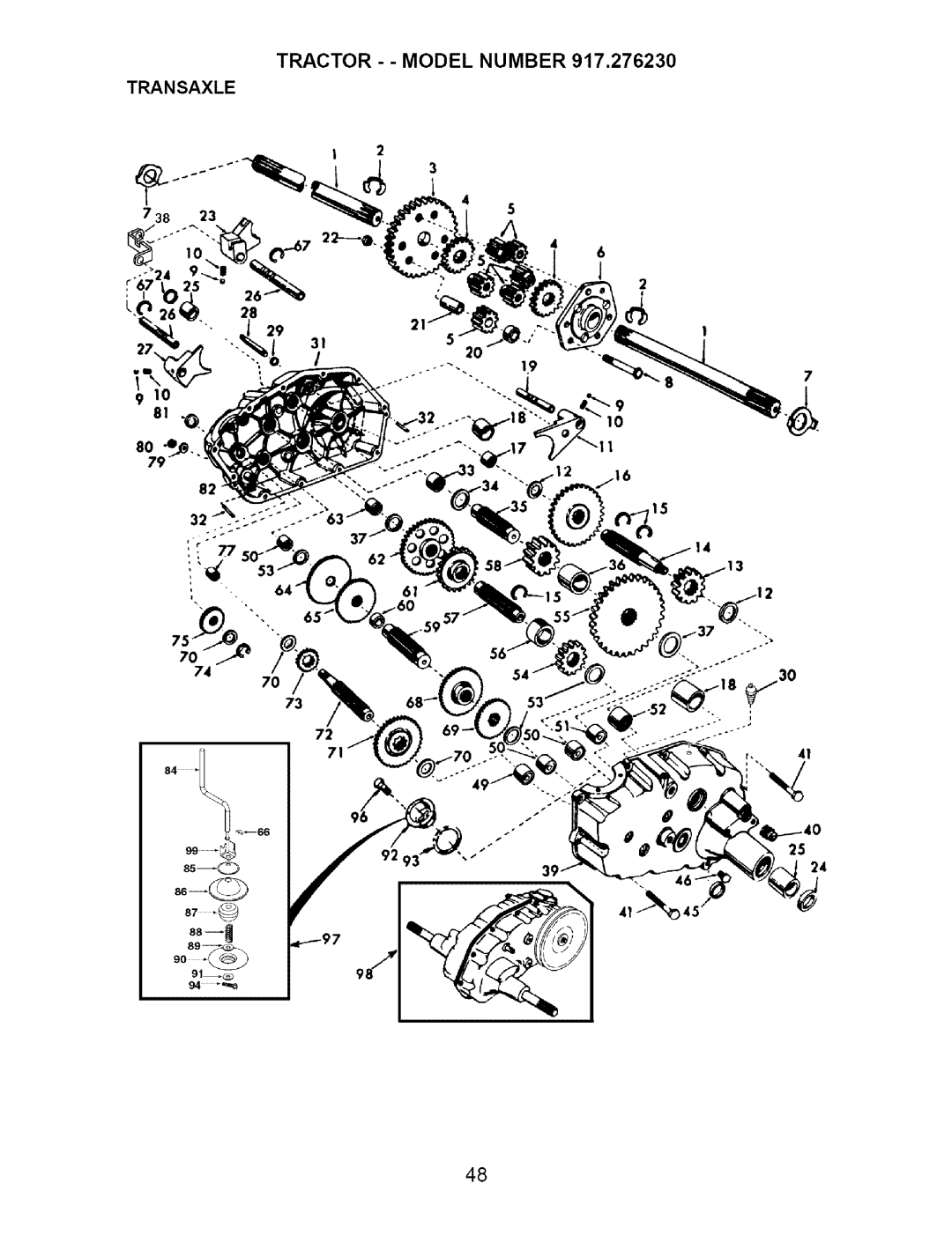 Craftsman 917.27623 owner manual Transaxle 