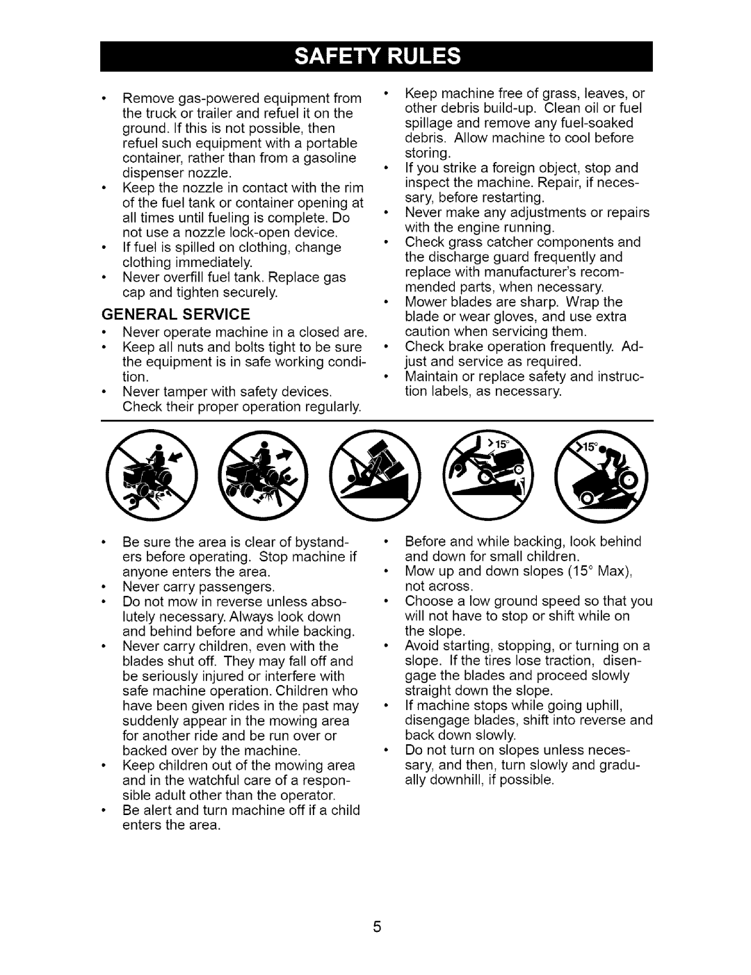 Craftsman 917.27623 owner manual General Service 