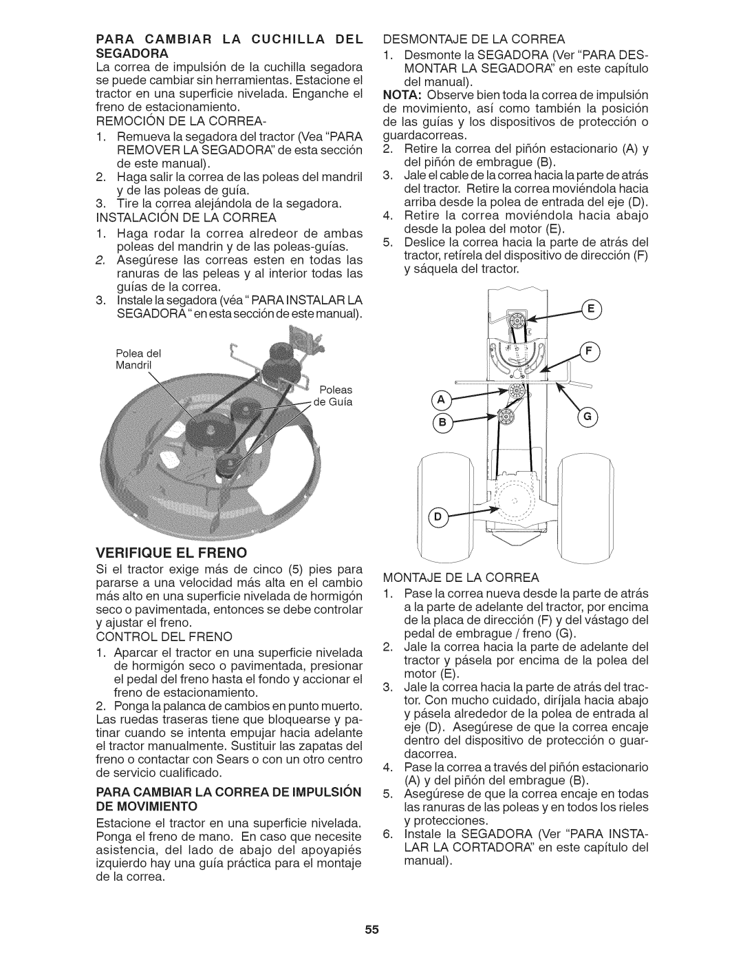 Craftsman 917.28035 owner manual Para Cambiar La Cuchilla Del 