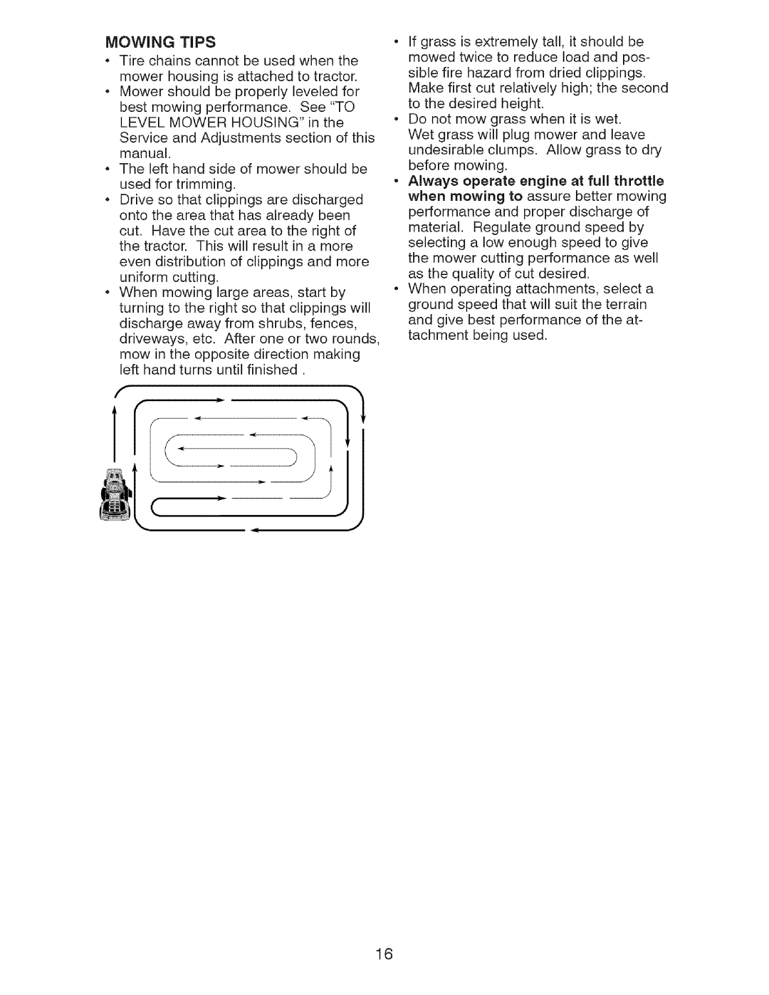 Craftsman 917.28726 owner manual Mowing TiPS 