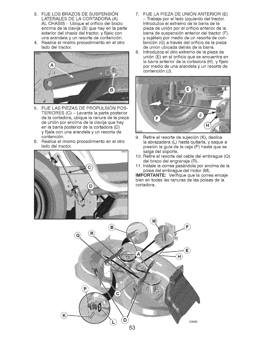 Craftsman 917.28726 owner manual Fije LA Pieza DE Union Anterior E 