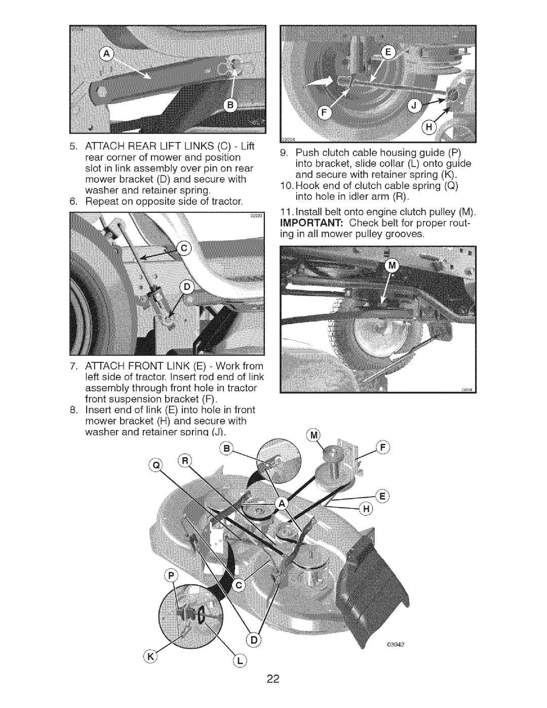 Craftsman 917.28726 owner manual Repeat on opposite side of tractor 