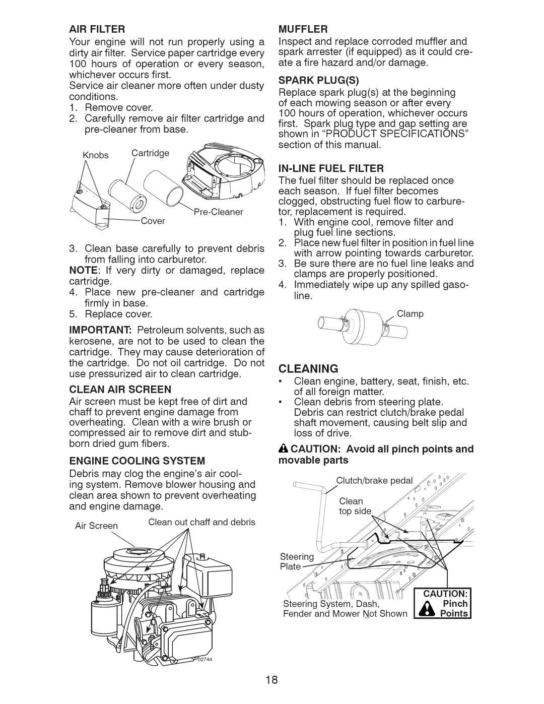 Craftsman 917.289211, 917.289210, 917.289213, YT 3000 manual Movable parts, Muffler 