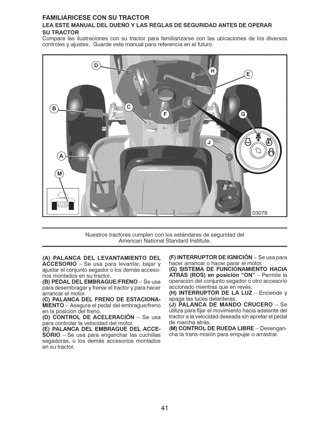 Craftsman 917.28922 owner manual Familiaricese Con Su Tractor 
