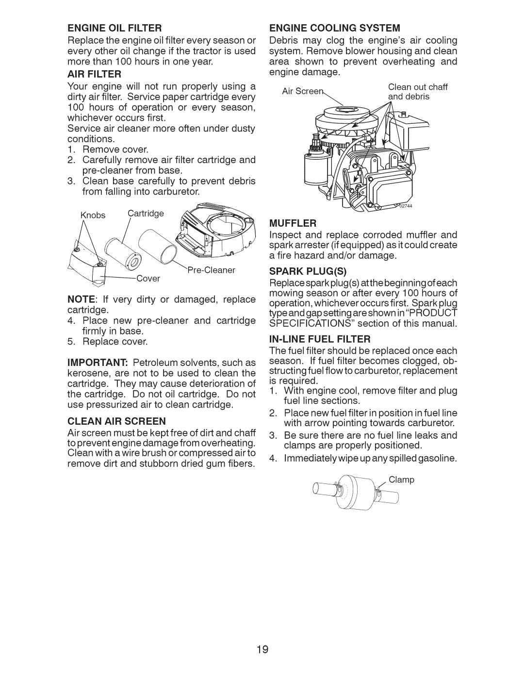 Craftsman 917.289243 manual Muffler 