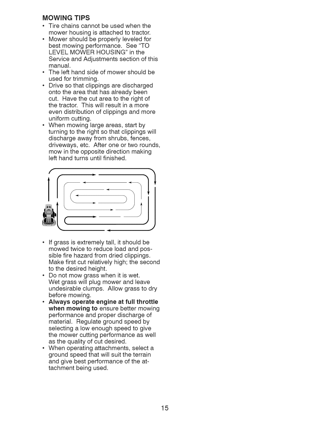 Craftsman 917.289253, 917.289250, 917.289251 owner manual Mowing Tips 