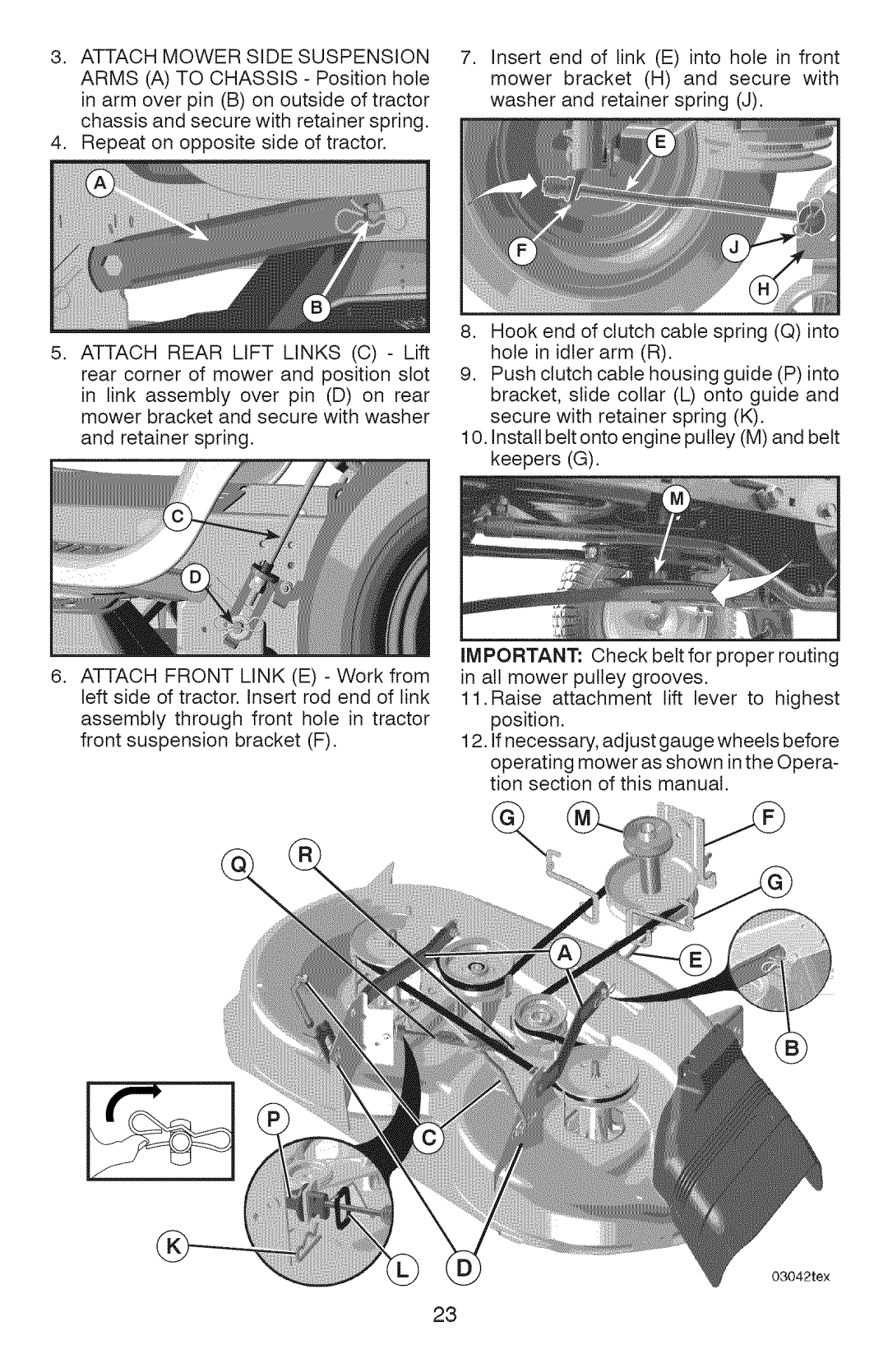 Craftsman 917.28927 manual Repeat on opposite side of tractor 
