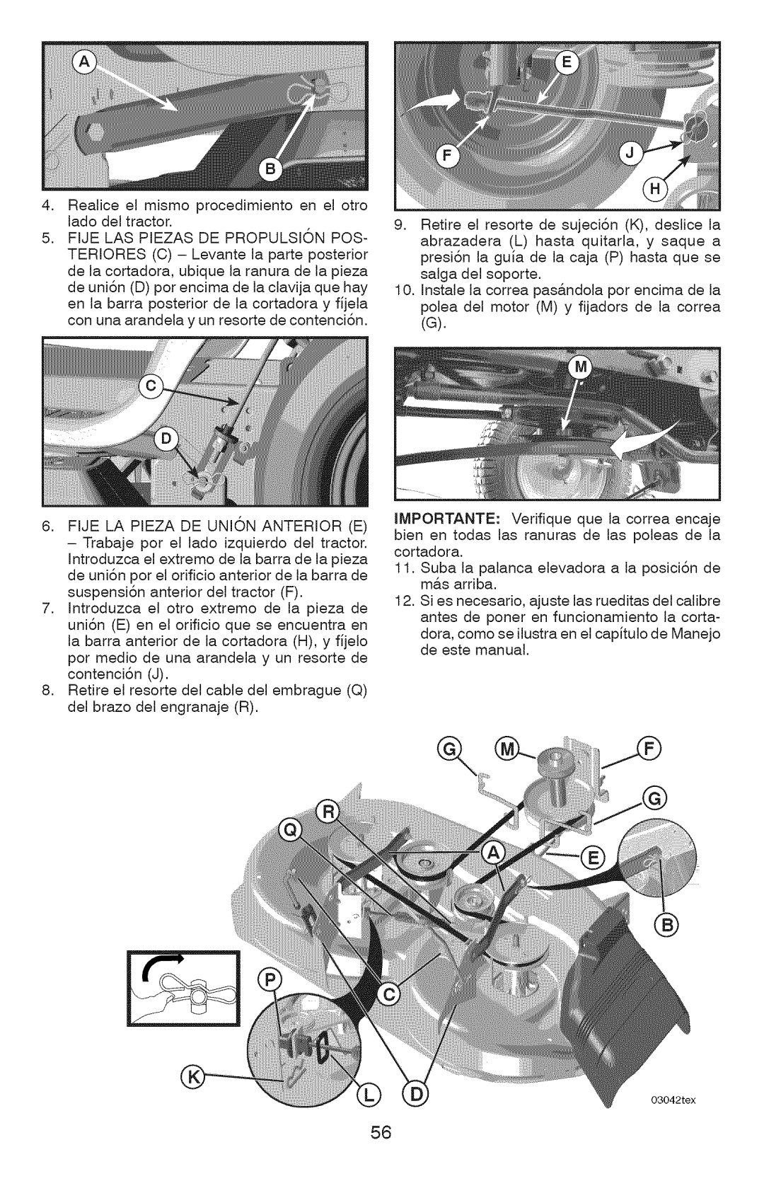 Craftsman 917.28927 manual Realice el mismo procedimiento en el otro lado del tractor 