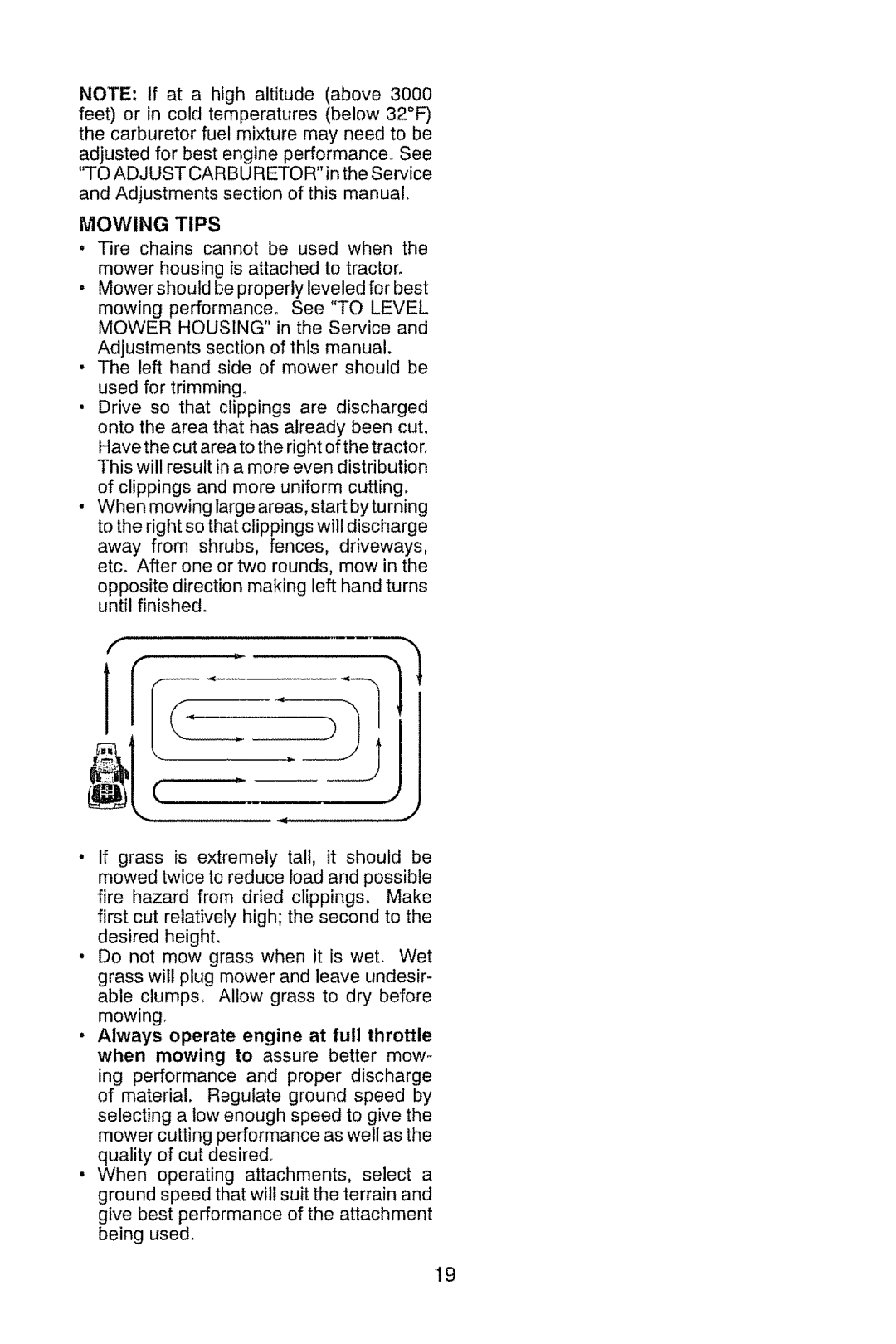 Craftsman 917.28945 owner manual Mowing Tips 