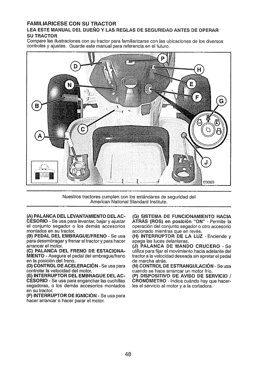 Craftsman 917.28945 owner manual Familiaricese CON SU Tractor 