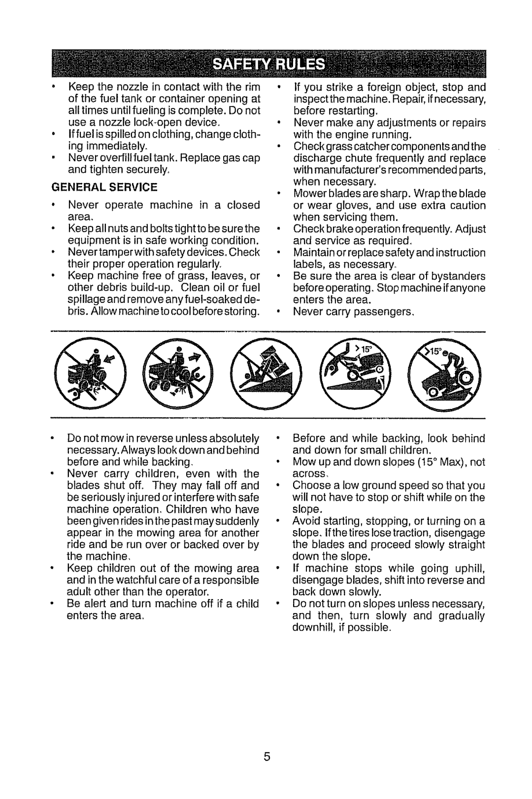 Craftsman 917.28945 owner manual General Service 