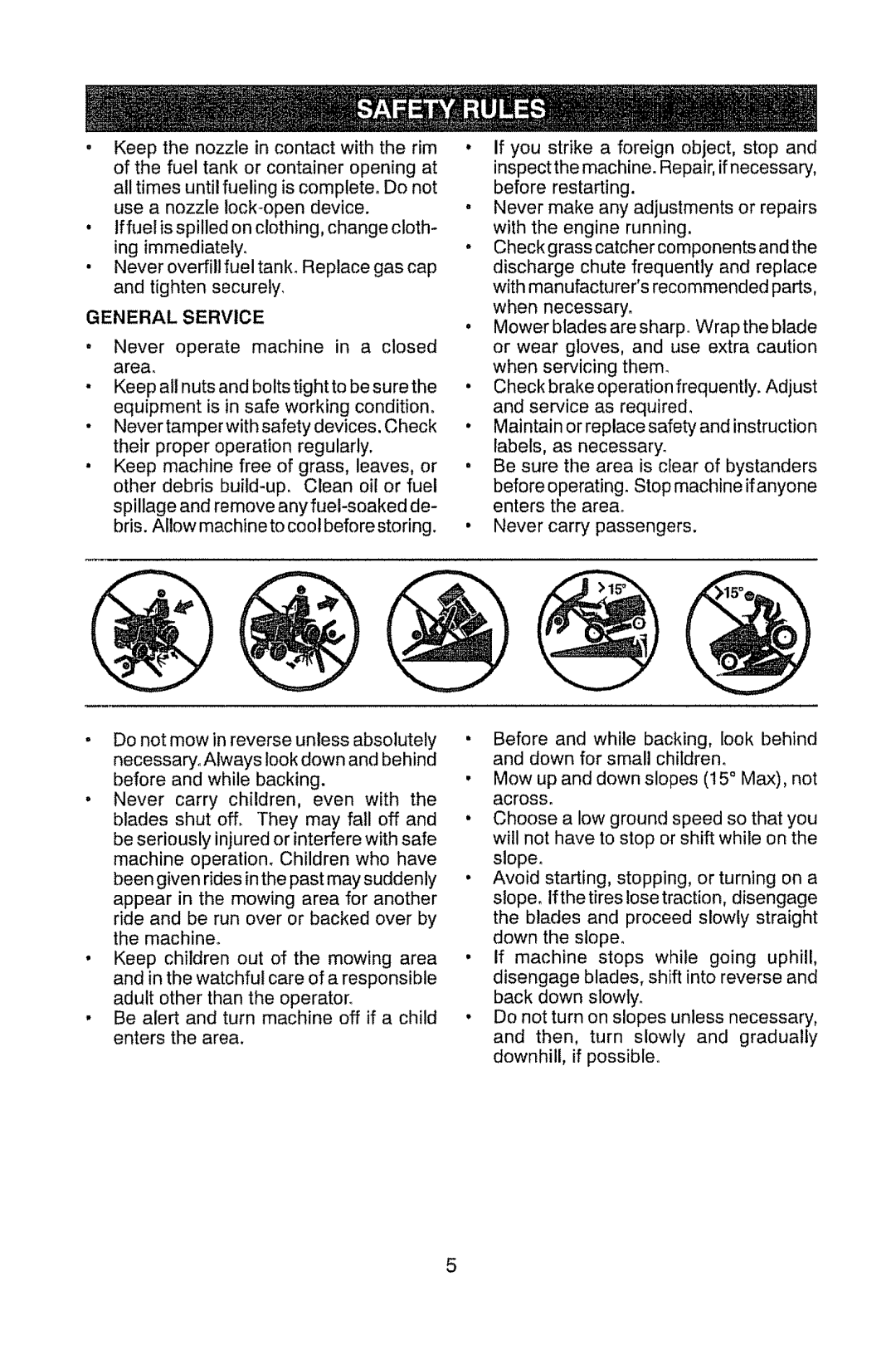 Craftsman 917.289470 manual Andtightensecurely, Generalservice 