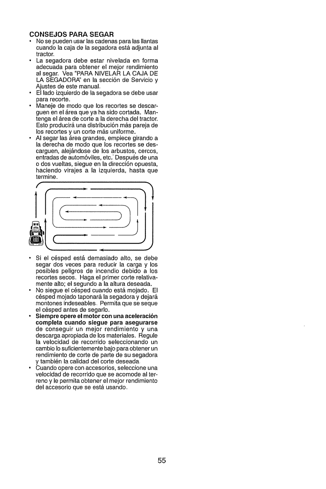 Craftsman 917.289470 manual Consejos Para Segar 