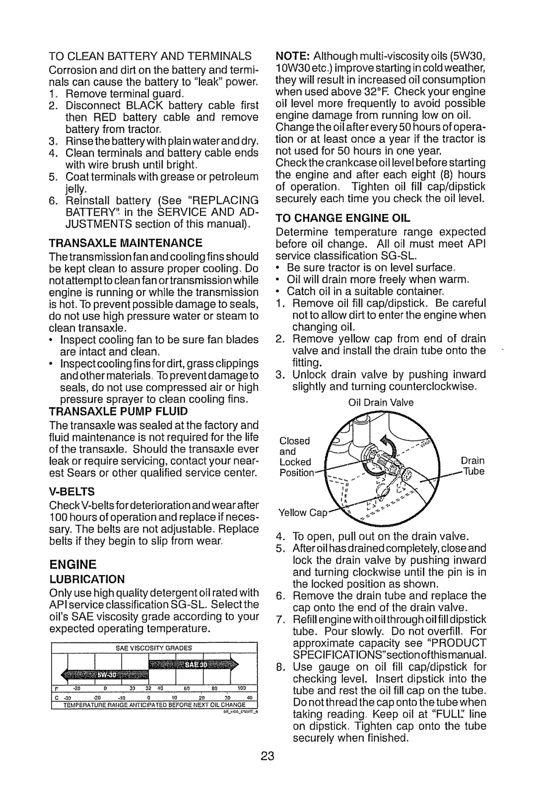 Craftsman 917.28948 owner manual Lubrication, To Change Engine OIL 