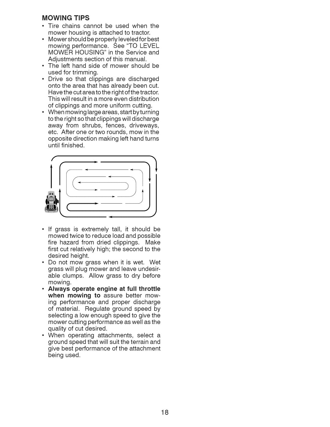 Craftsman 917.28955 owner manual Mowing Tips 