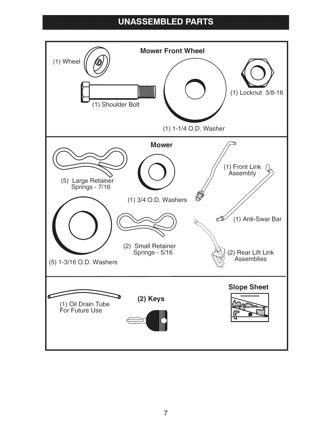 Craftsman 917.28955 owner manual Mower Front Wheel, 1/40.D. Washer 