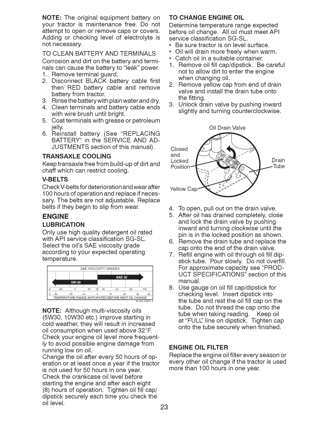 Craftsman 917.28991 manual To Change Engine OIL, Lubrication 