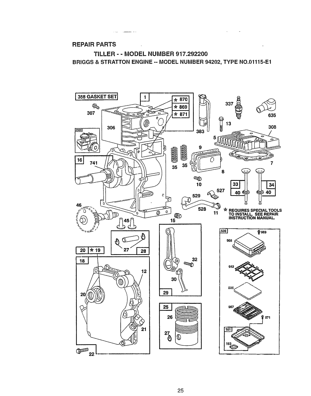 Craftsman 917.2922 owner manual 635 