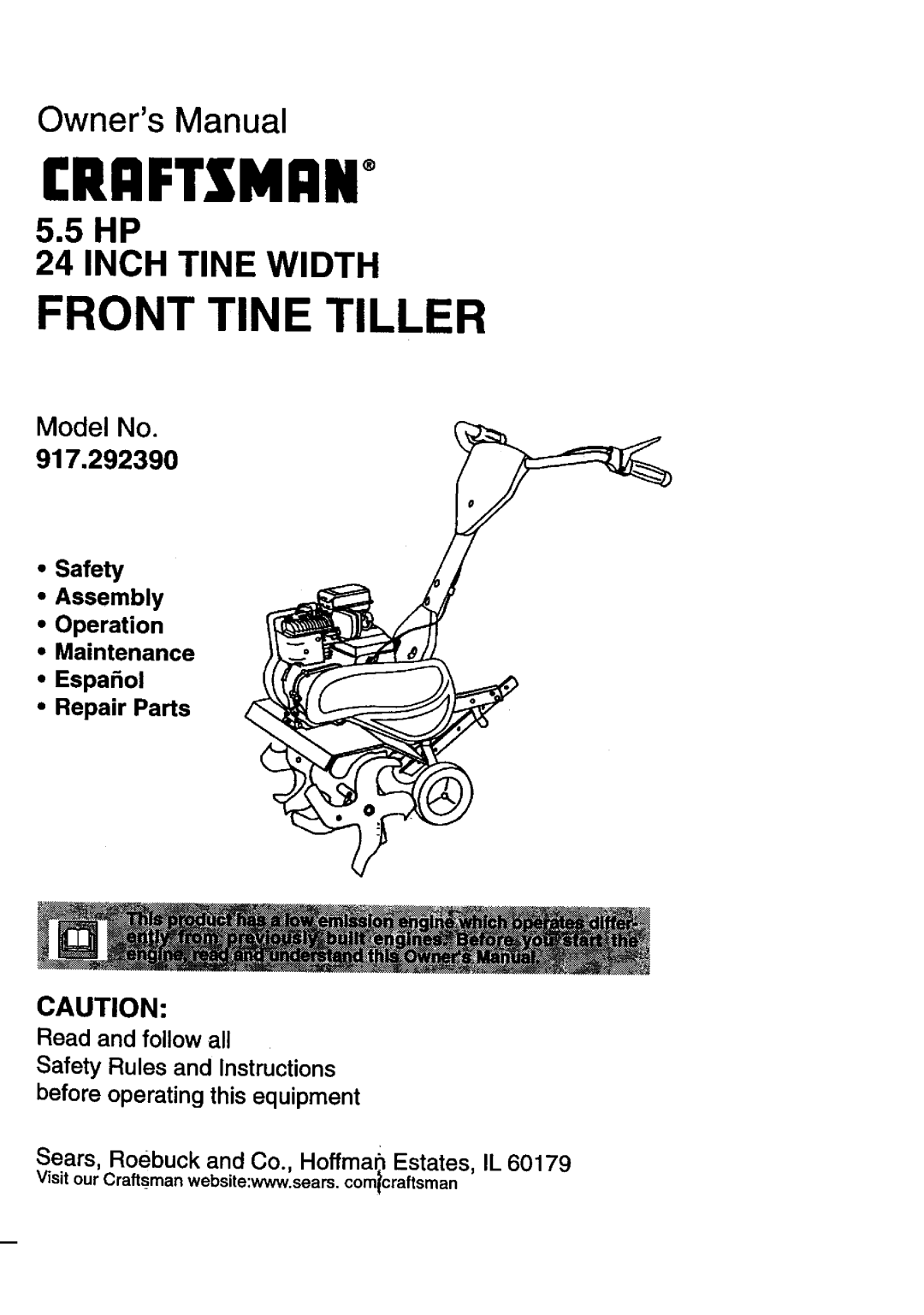 Craftsman 917.29239 owner manual Rrftimrn 