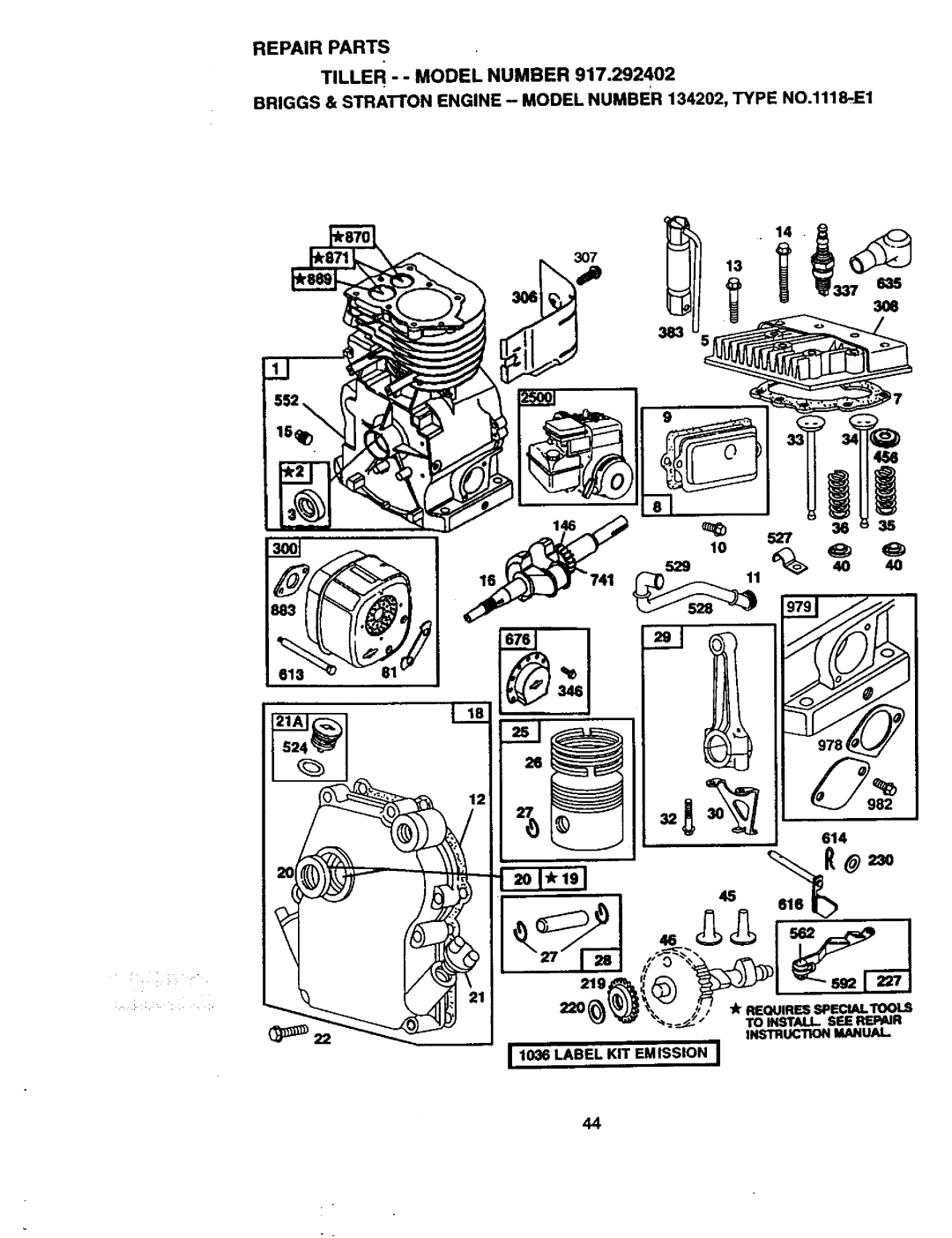 Craftsman 917.292402 owner manual 220 