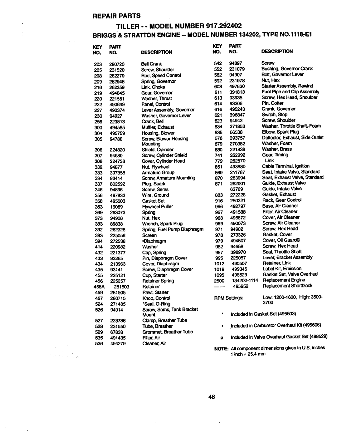 Craftsman 917.292402 owner manual 203 