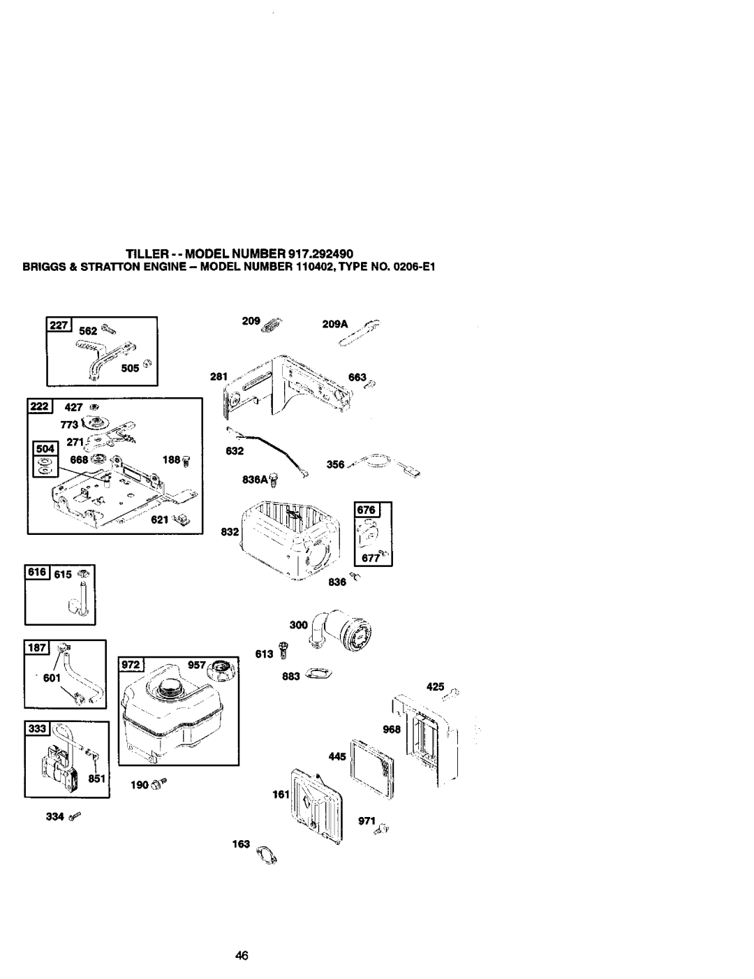 Craftsman 917.29249 owner manual 2221 836A, 161, 334 