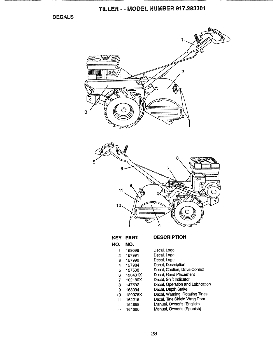 Craftsman 917.293301 owner manual Decals, Decal,Caution, DriveControl 