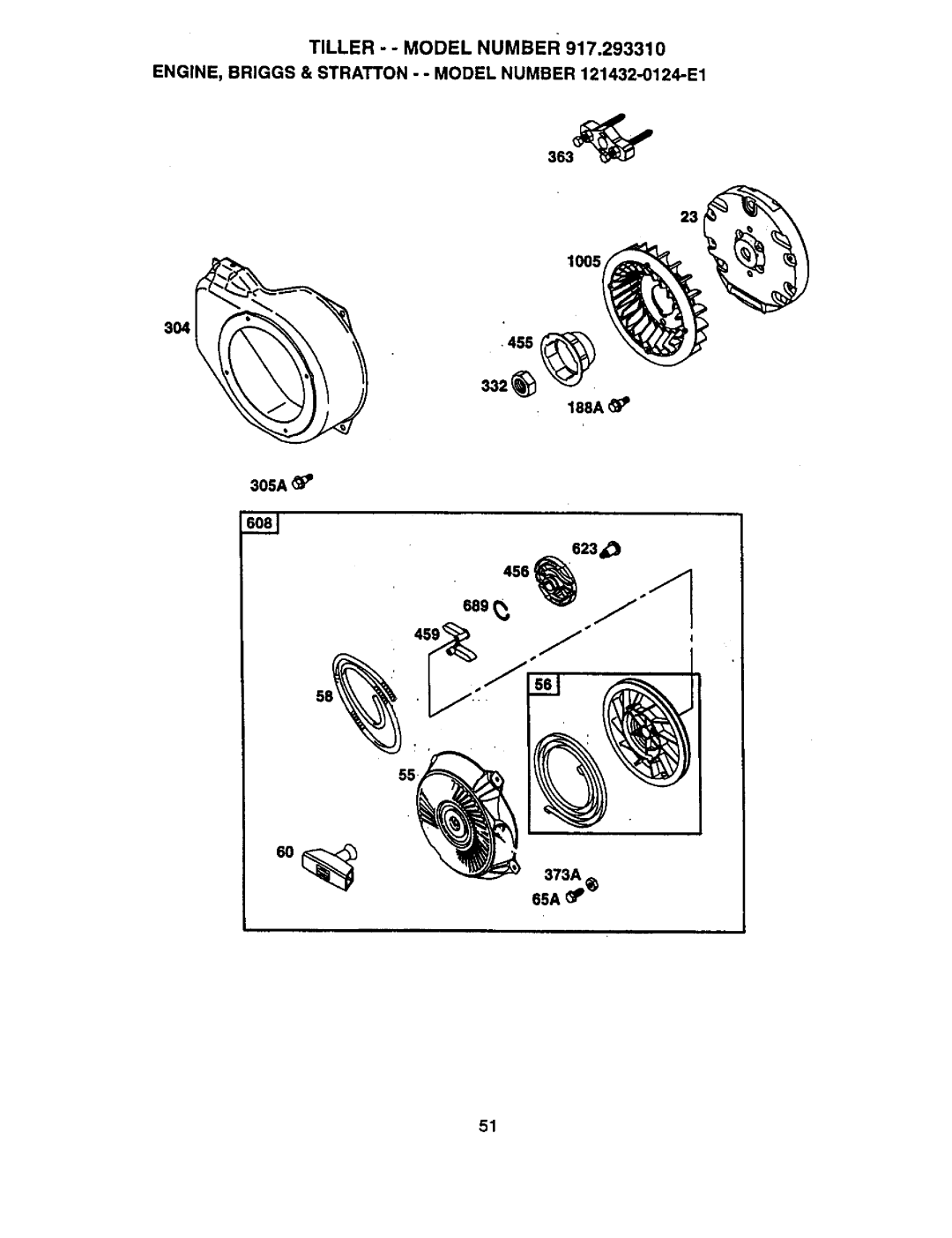 Craftsman 917.29331 owner manual ENGINE, Briggs & Stratton - Model Number 121432-0124-E1 