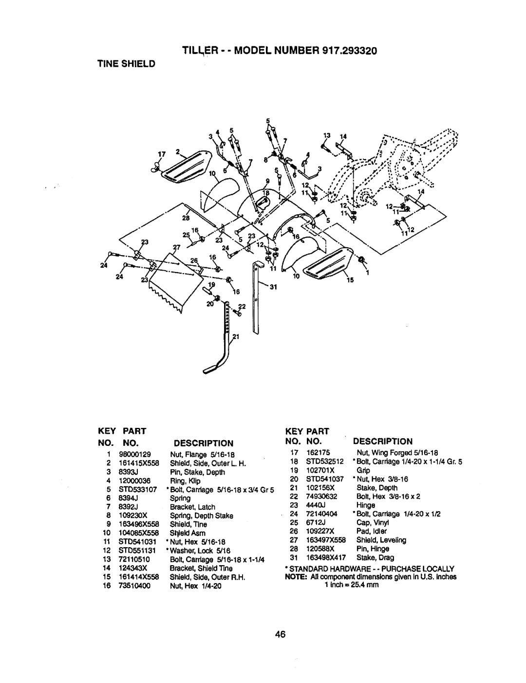 Craftsman 917.29332 owner manual Tineshield 