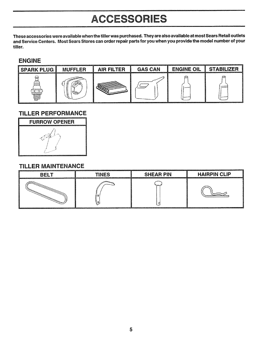 Craftsman 917.295651 manual Spark Plug Muffler AIR Filter, Engine OIL Stabilizer, Belt, Shear PIN 