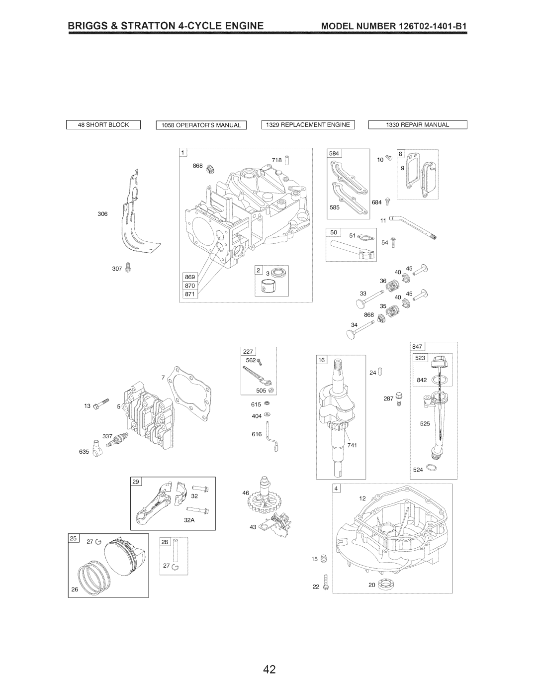 Craftsman 917.370620 owner manual 471, Briggs & Stratton 4-CYCLE Engine 