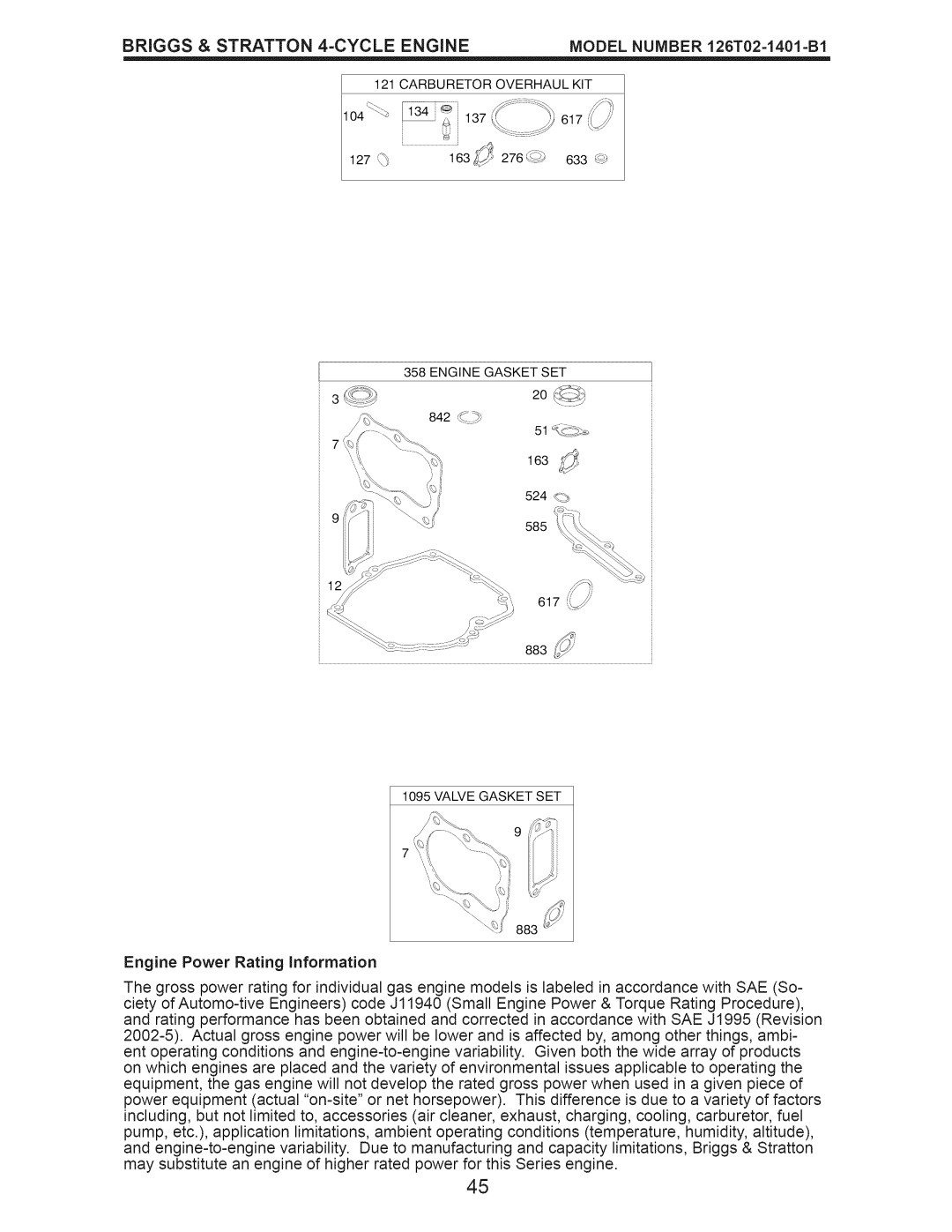 Craftsman 917.370620 owner manual 104 137 617 