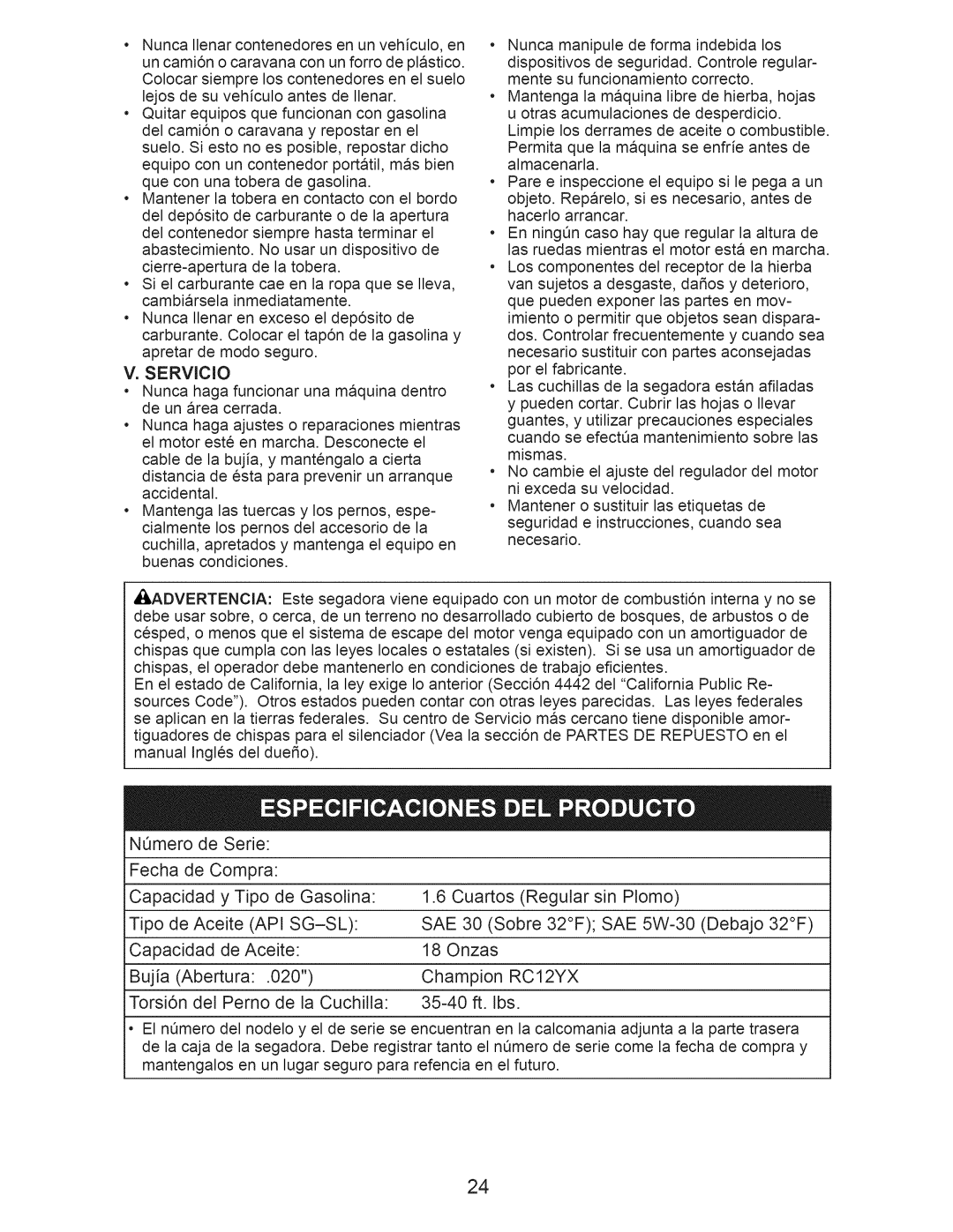 Craftsman 917.371030 owner manual Sae, RC12YX 