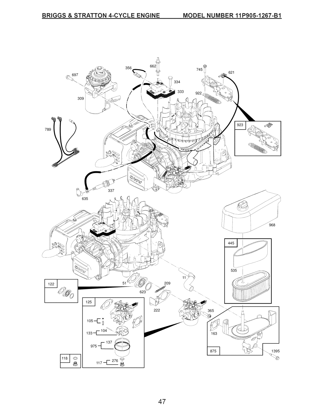 Craftsman 917.371030 owner manual Model Number 11Pg05-1267-B1 