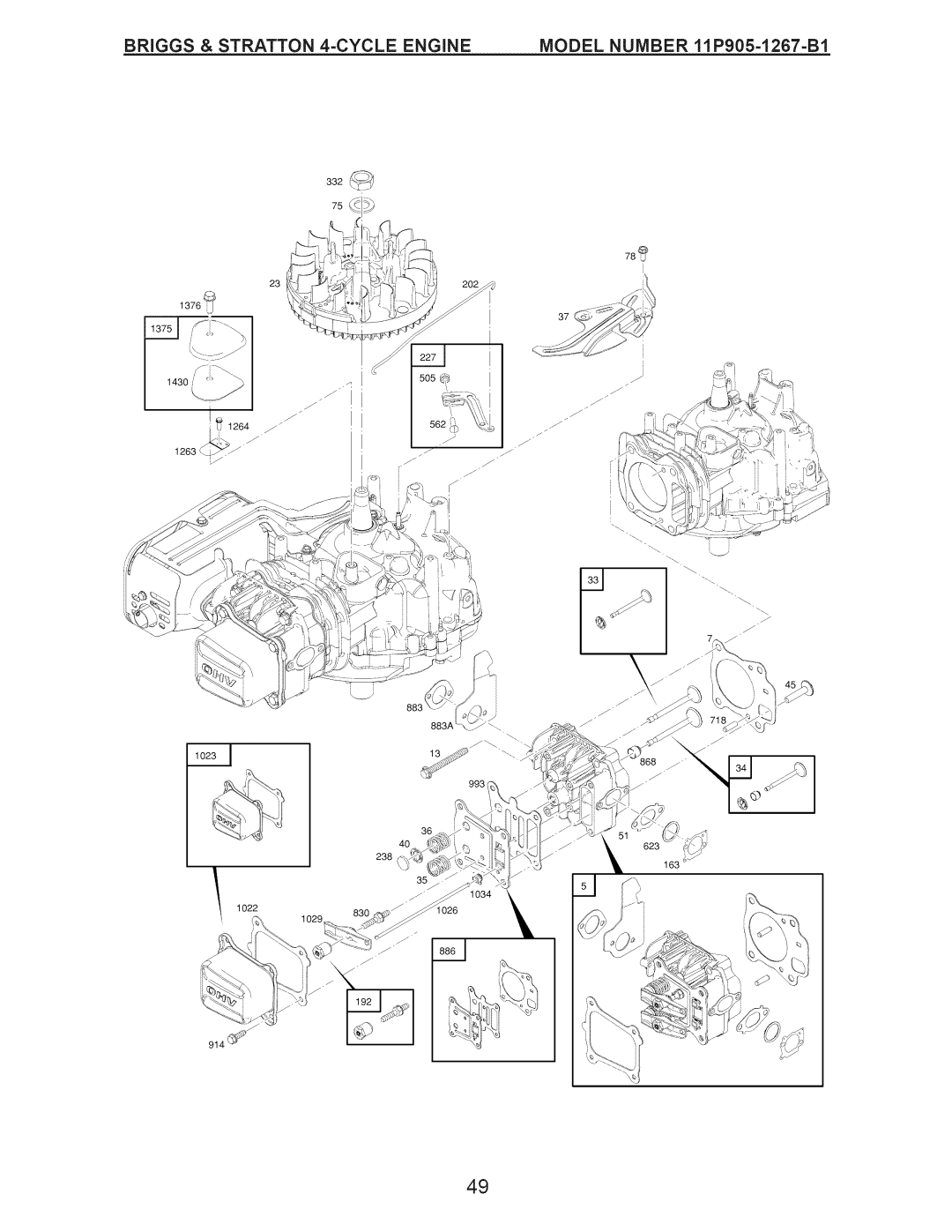 Craftsman 917.371030 owner manual Model Number 11 P905=I267=B1 