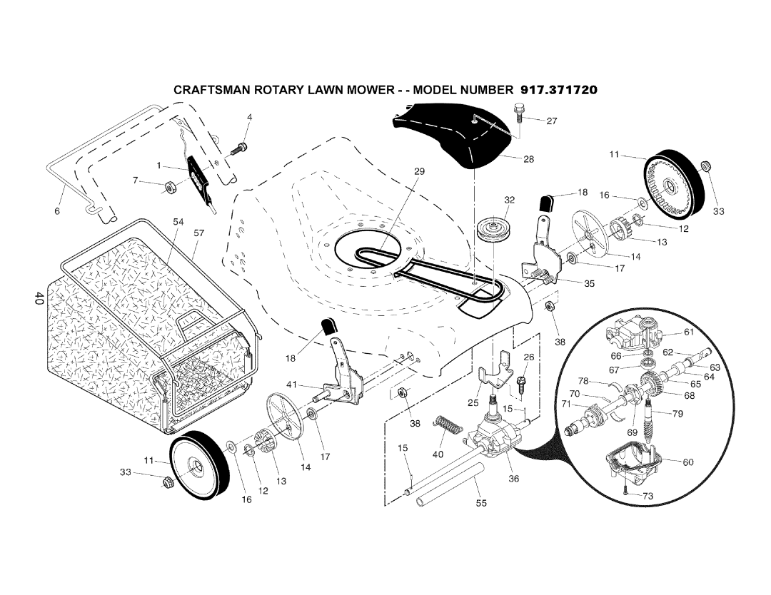 Craftsman 917.37172 owner manual Craftsman Rotary Lawn 