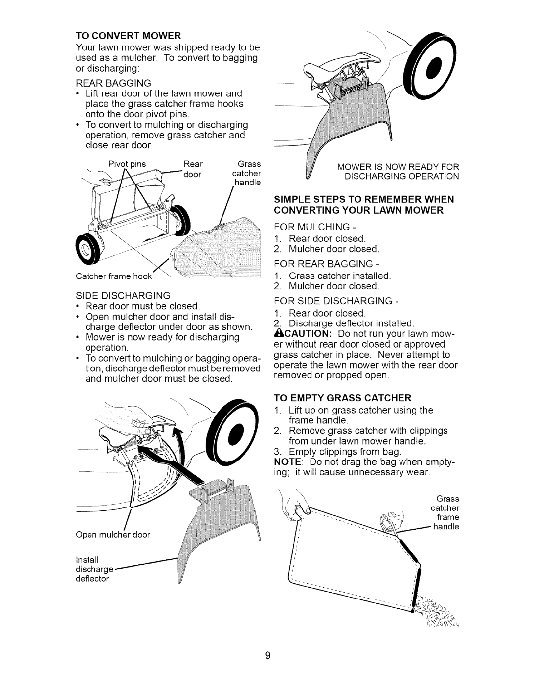 Craftsman 917.371721 owner manual To Convertmower, Simple Steps To Remember When, Converting Your Lawn Mower For Mulching 