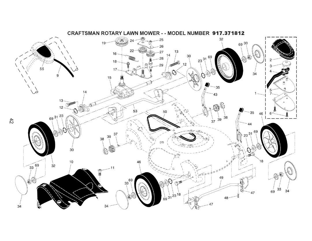 Craftsman 917.371812 owner manual CRAFTSMAN Rotary Lawn Mower 