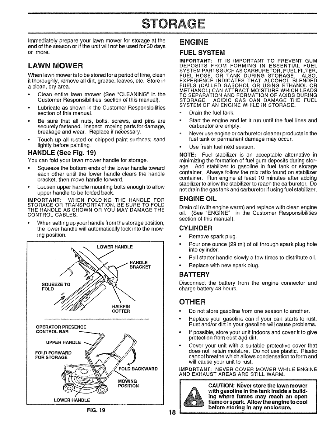 Craftsman 917.373841 owner manual Other, Fuel System, Engine OIL 