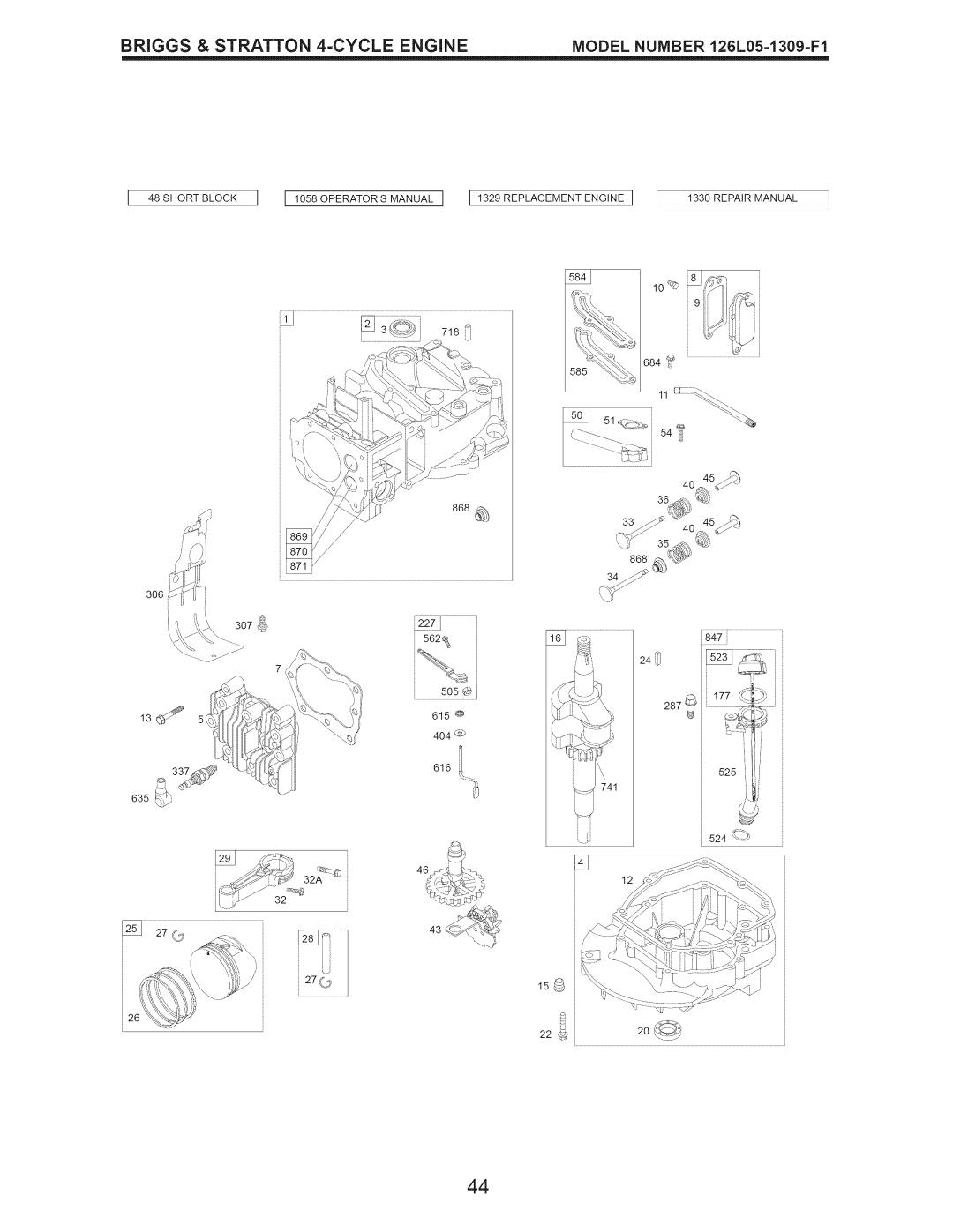 Craftsman 917.374060 owner manual 22i 2o, Briggs & Stratton 4-CYCLE Engine 