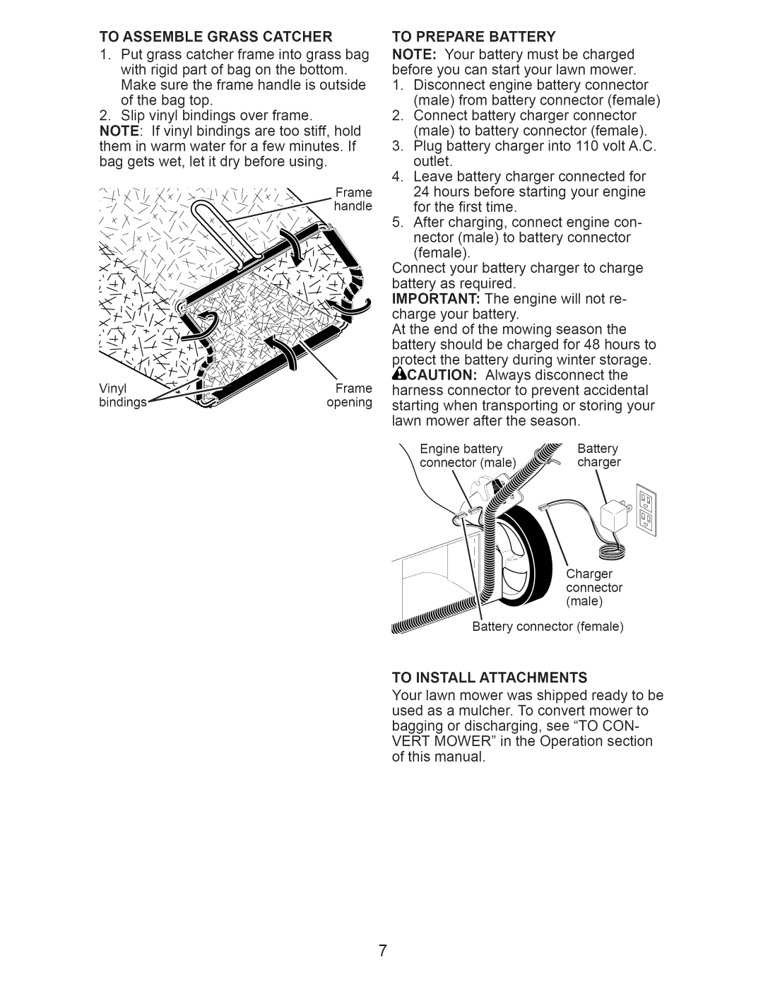 Craftsman 917.374060 owner manual To Assemble Grass Catcher 