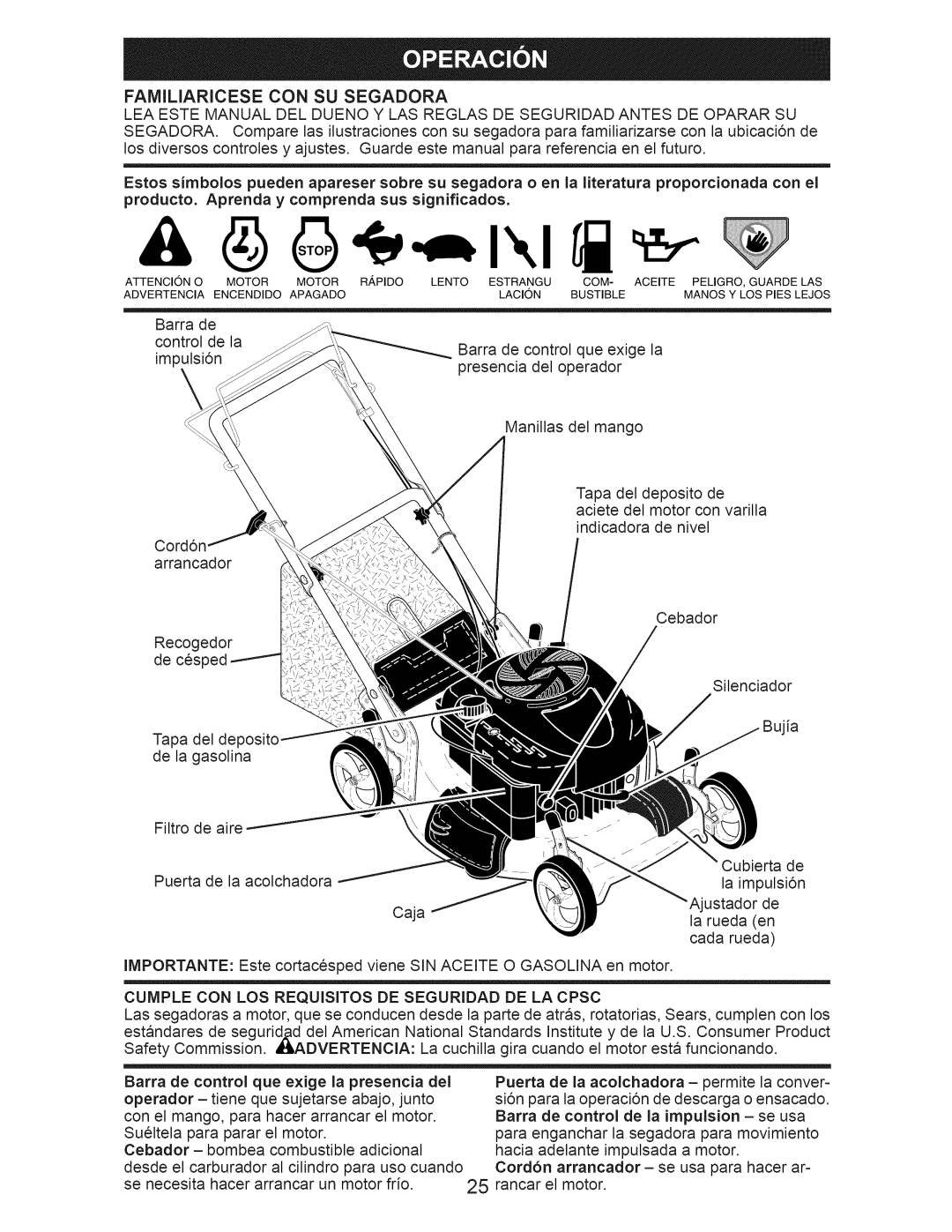 Craftsman 917.374150 owner manual Producto. Aprenda y comprenda sus significados 