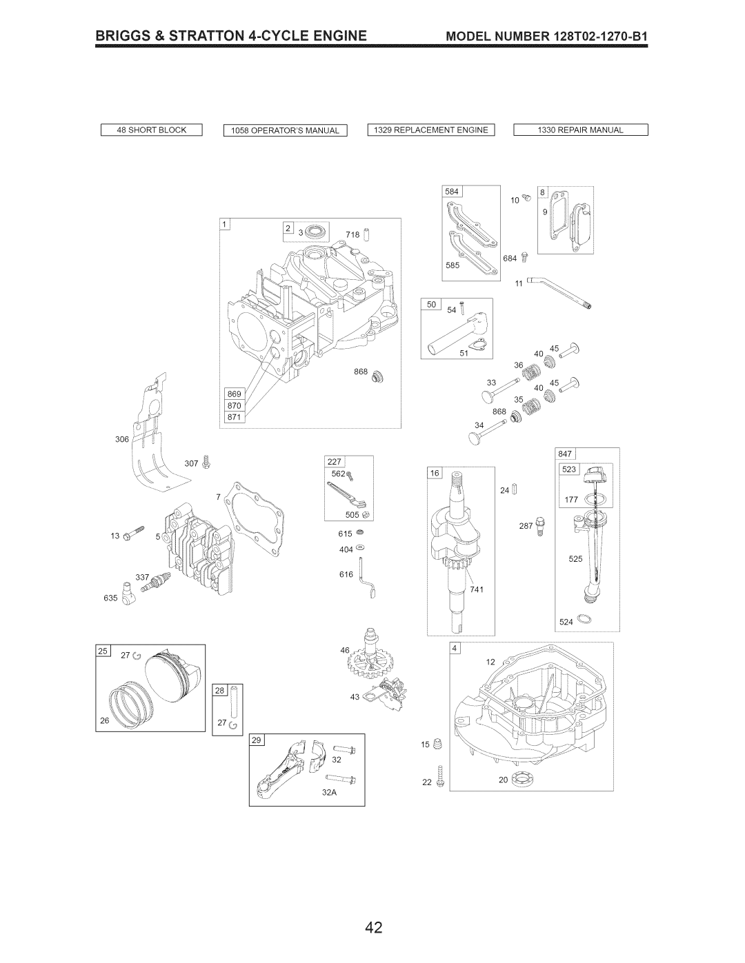 Craftsman 917.374351 manual 84J, Briggs & Stratton 4-CYCLE Engine 