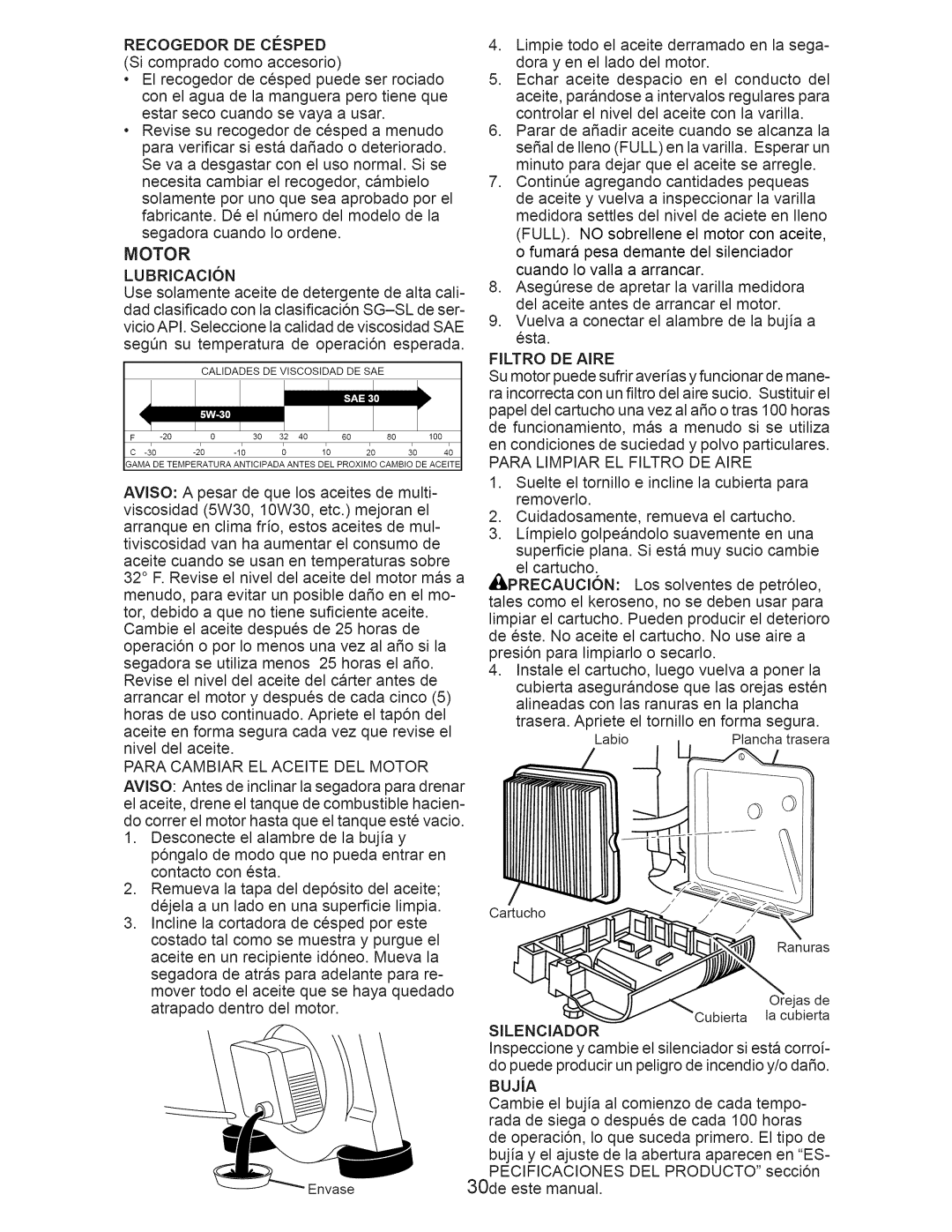 Craftsman 917.375012 owner manual •Elrecogedordecespedpuedeserrociado, RECOGEDORDECESPED Sicompradocomoaccesorio 