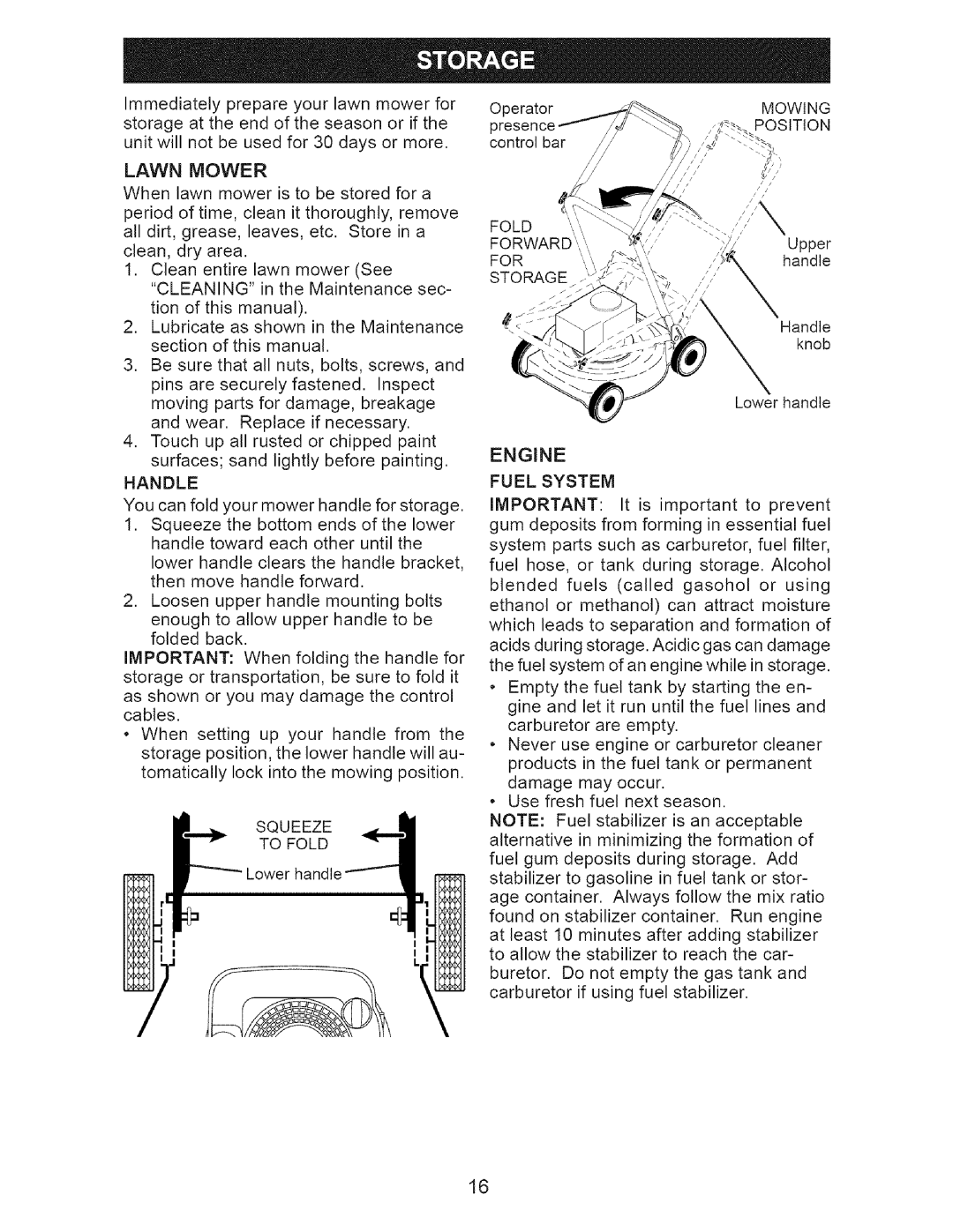 Craftsman 917.375632 manual Fuel System, Lawn Mower 
